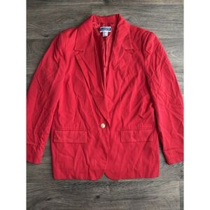Vintage Pendleton Women's Blazer Size‎ 12 Classic Red Jacket